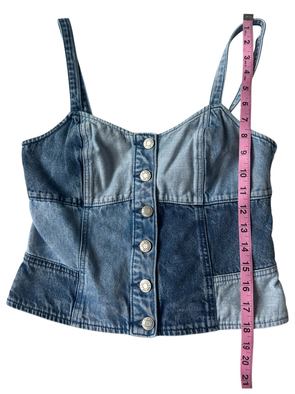 Gap Patchwork Denim Corset Top - Picture 6 of 9